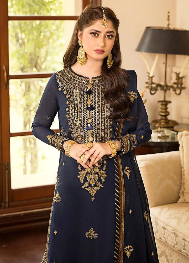 Jhilmil By Asim Jofa Embroidered Cotton Unstitched Suit 3 Piece AJ23JM AJJM-05 - Festive Collection