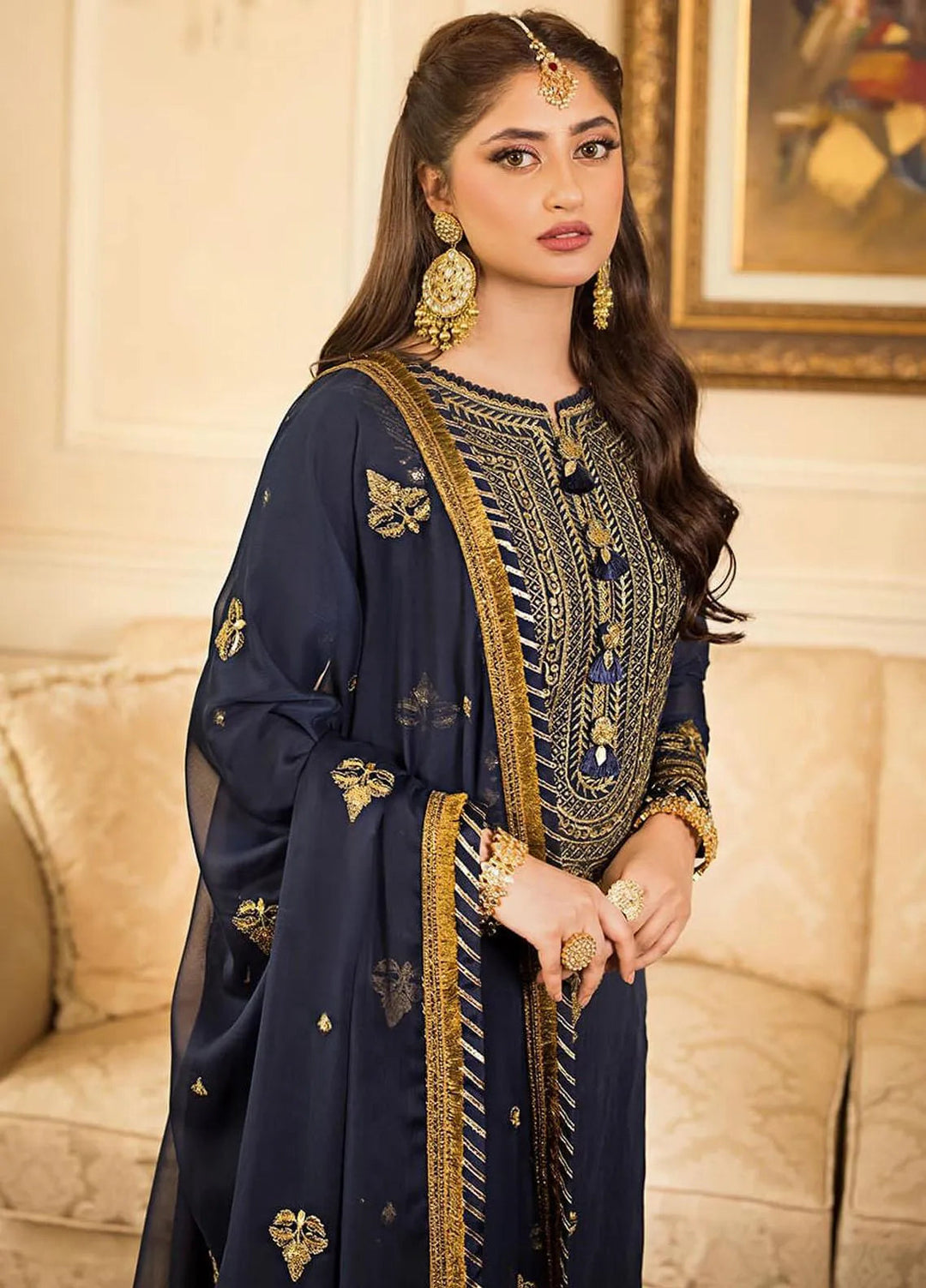 Jhilmil By Asim Jofa Embroidered Cotton Unstitched Suit 3 Piece AJ23JM AJJM-05 - Festive Collection