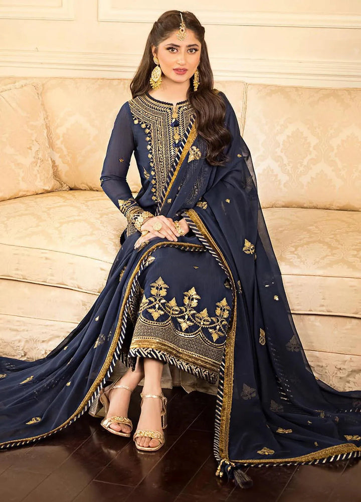 Jhilmil By Asim Jofa Embroidered Cotton Unstitched Suit 3 Piece AJ23JM AJJM-05 - Festive Collection
