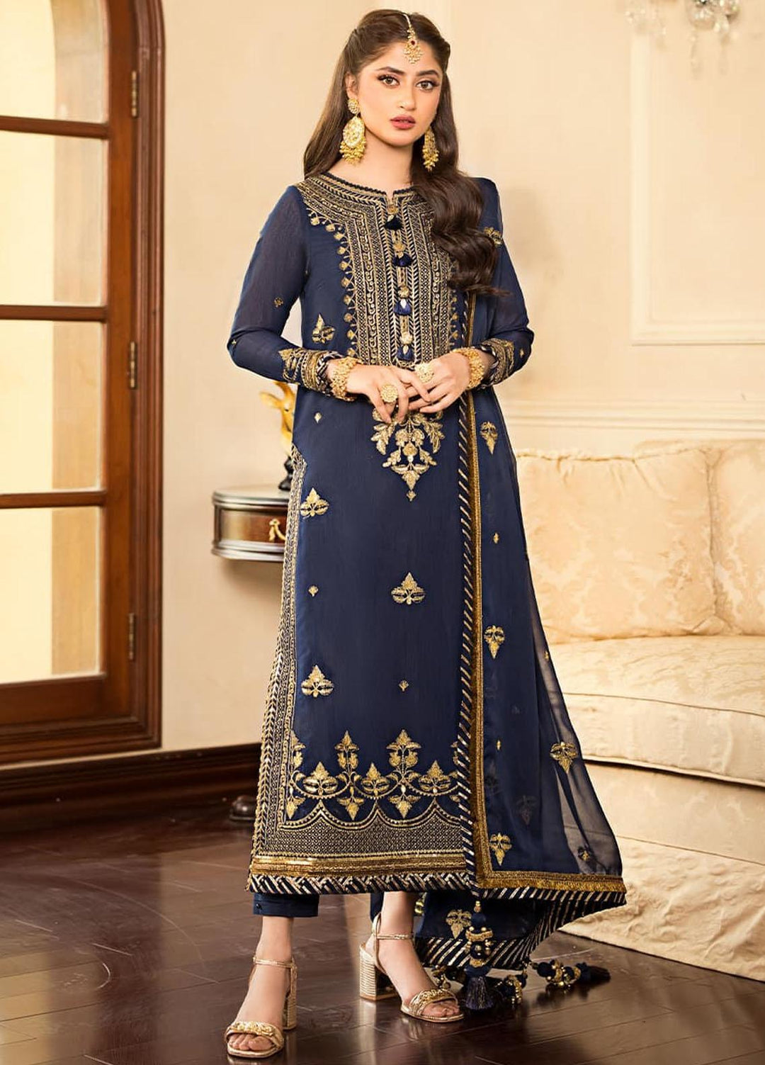 Jhilmil By Asim Jofa Embroidered Cotton Suits Unstitched 3 Piece AJ23JM AJJM-05 - Festive Collection