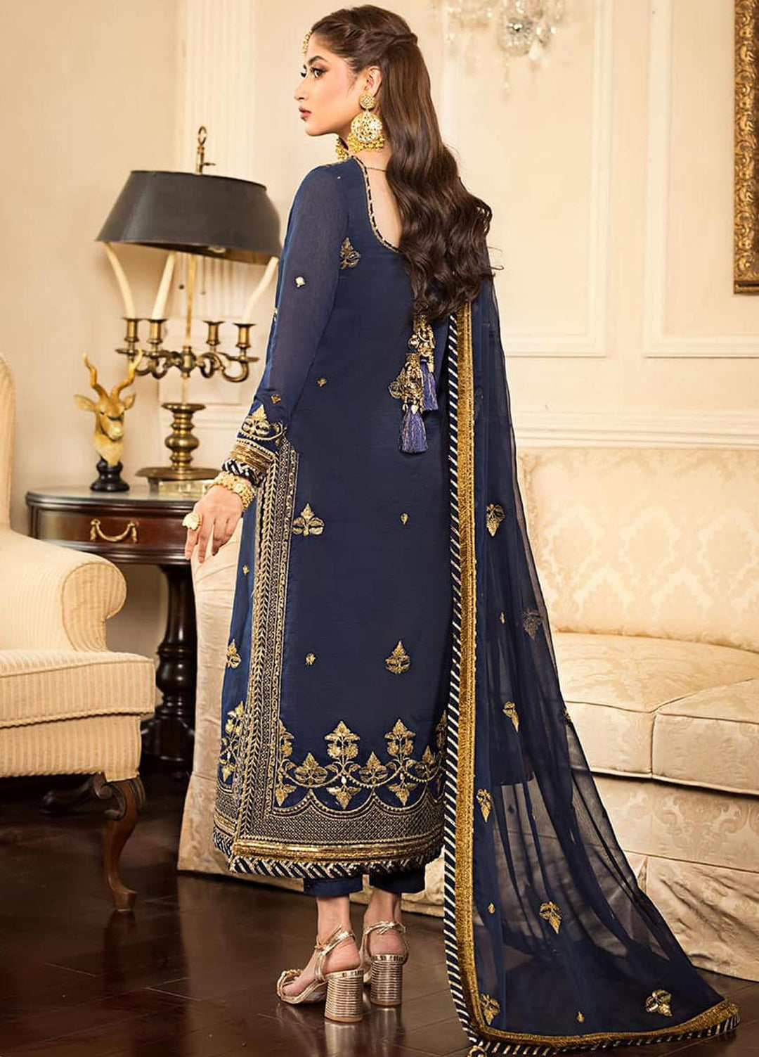 Jhilmil By Asim Jofa Embroidered Cotton Suits Unstitched 3 Piece AJ23JM AJJM-05 - Festive Collection