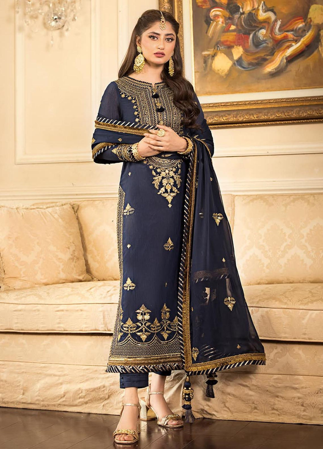 Jhilmil By Asim Jofa Embroidered Cotton Suits Unstitched 3 Piece AJ23JM AJJM-05 - Festive Collection