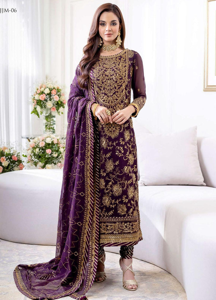 Jhilmil By Asim Jofa Embroidered Chiffon Suits Unstitched 3 Piece AJ23JM AJJM-06 - Festive Collection