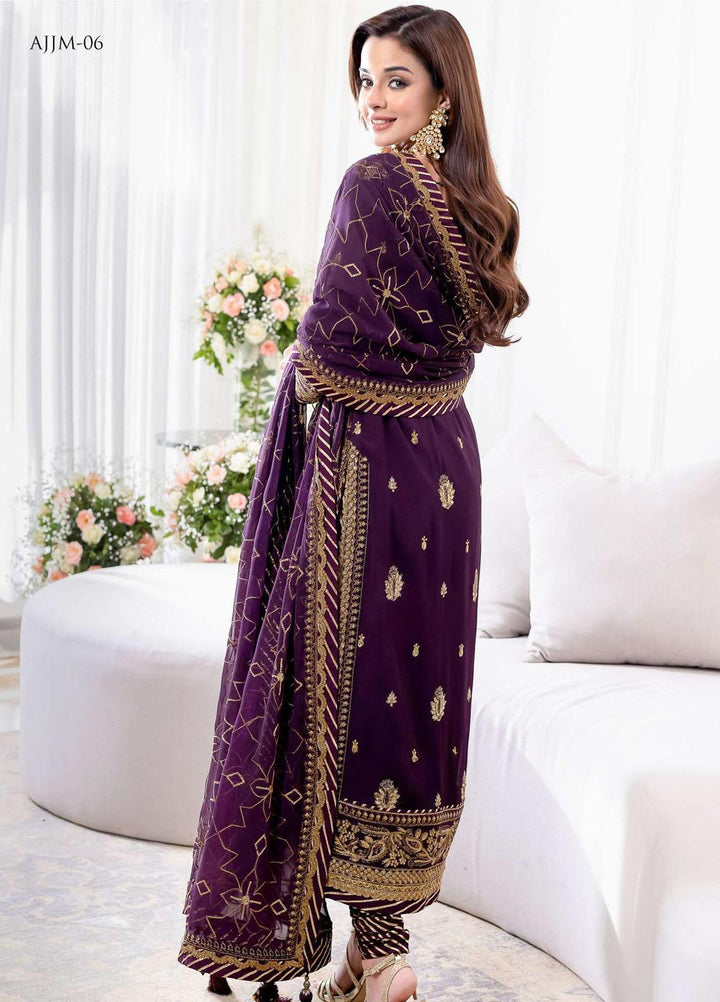 Jhilmil By Asim Jofa Embroidered Chiffon Suits Unstitched 3 Piece AJ23JM AJJM-06 - Festive Collection