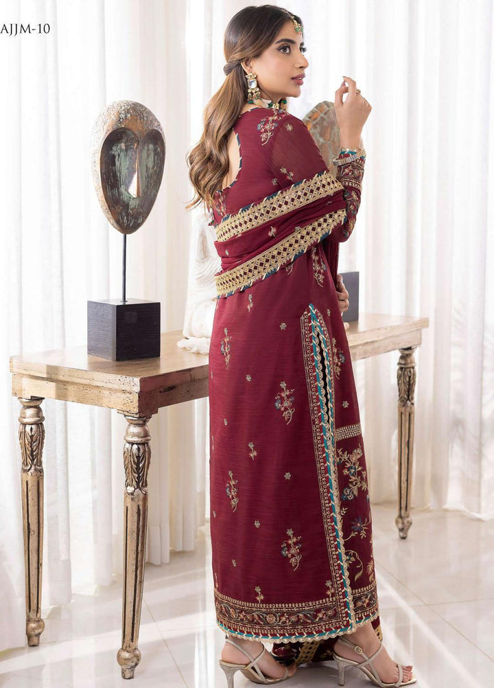 Jhilmil By Asim Jofa Embroidered Cotton Suits Unstitched 3 Piece AJ23JM AJJM-10 - Festive Collection