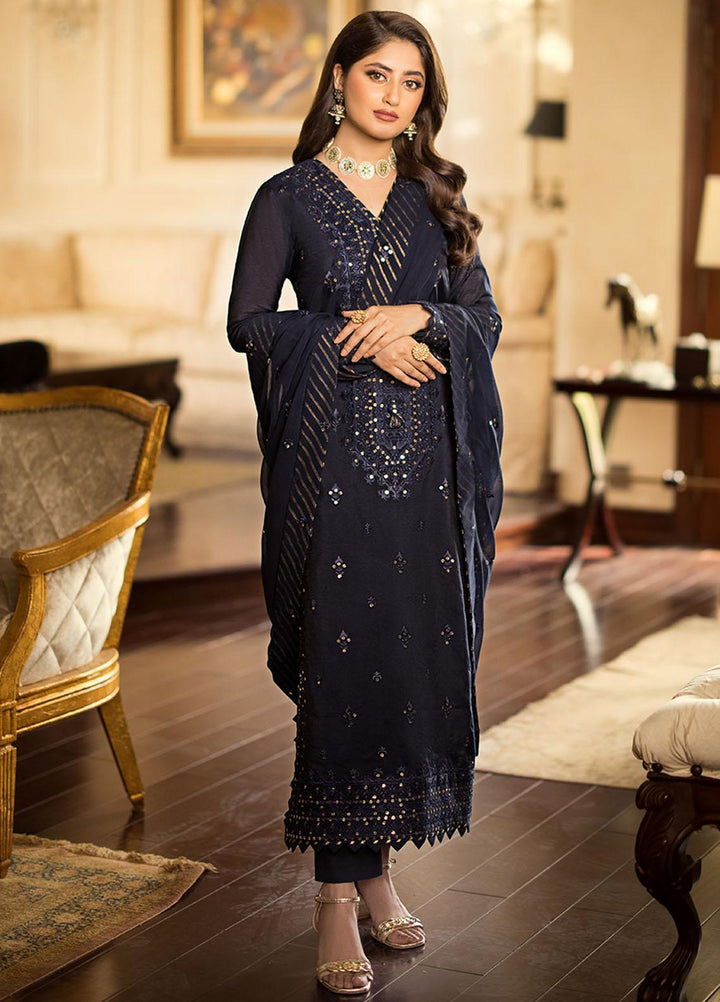 Jhilmil By Asim Jofa Embroidered Cotton Suits Unstitched 3 Piece AJ23JM AJJM-16 - Festive Collection