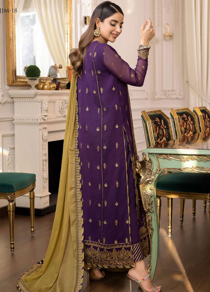 Jhilmil By Asim Jofa Embroidered Chiffon Suits Unstitched 3 Piece AJ23JM AJJM-18 - Festive Collection