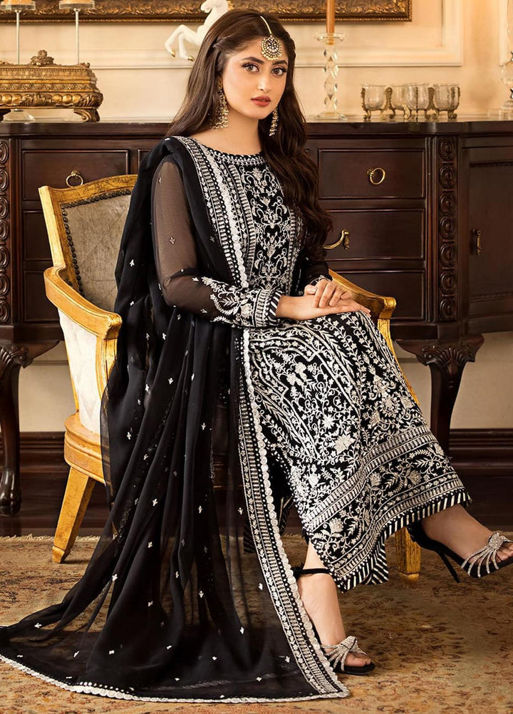 Jhilmil By Asim Jofa Embroidered Chiffon Suits Unstitched 3 Piece AJ23JM AJJM-21 - Festive Collection