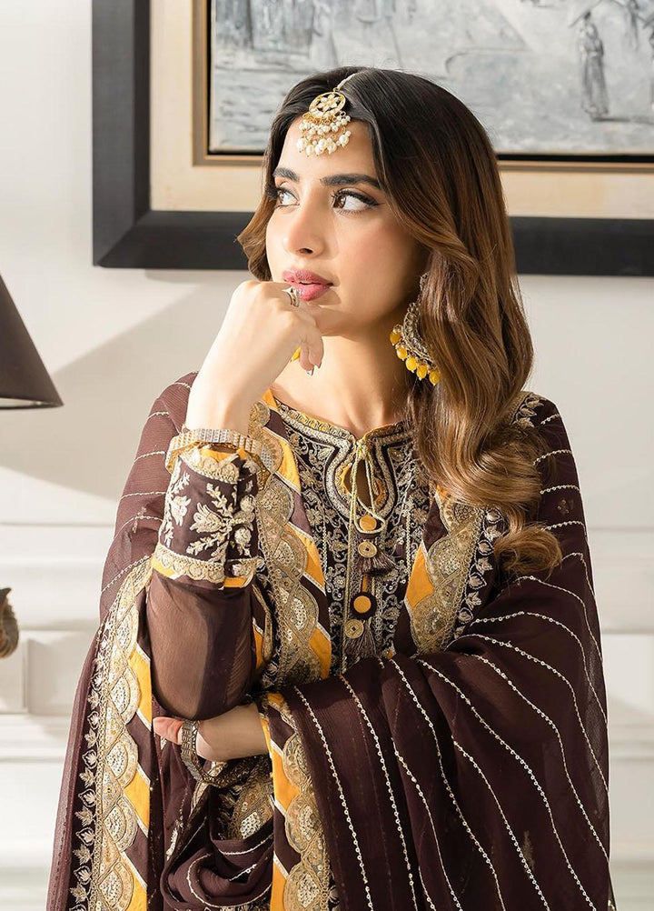 Jhilmil By Asim Jofa Embroidered Chiffon Suits Unstitched 3 Piece AJ23JM AJJM-22 - Festive Collection