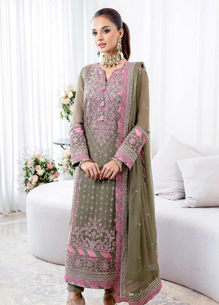 Jhilmil By Asim Jofa Embroidered Chiffon Suits Unstitched 3 Piece AJ23JM AJJM-25 - Festive Collection