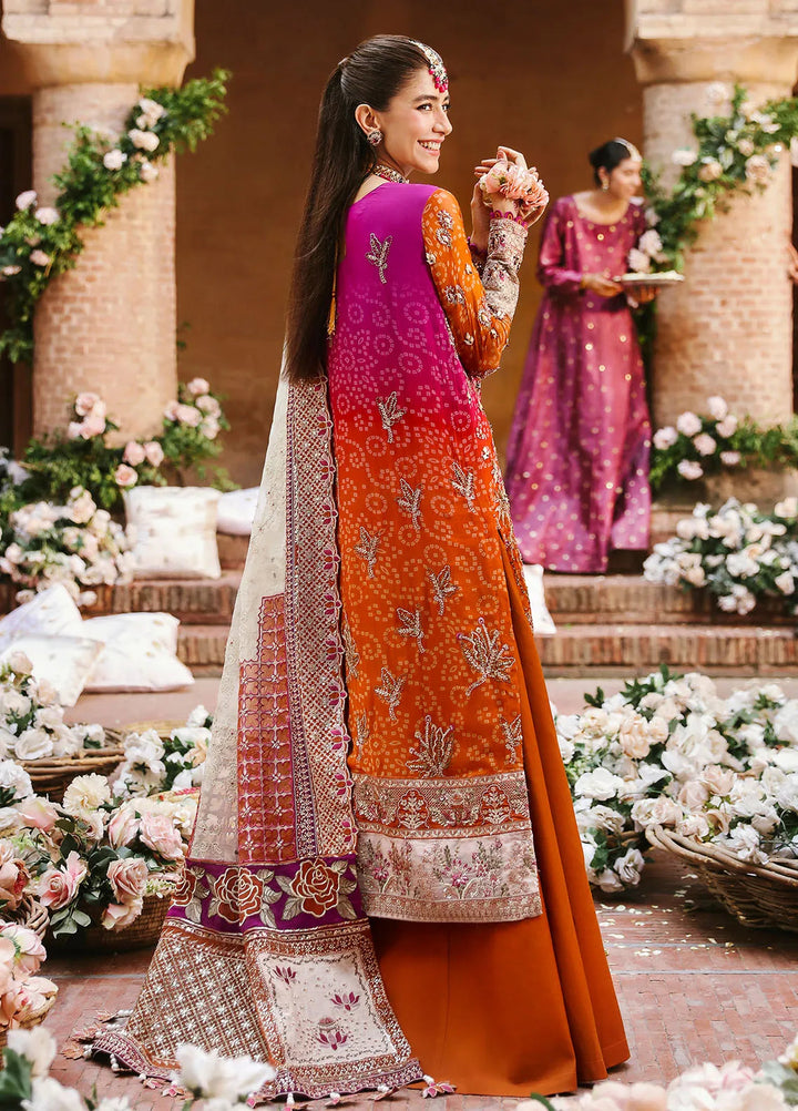 Jhoomro By Nureh Embroidered Chiffon Suit Unstitched 4 Piece NU24J NL-66 Bano - Formal Collection