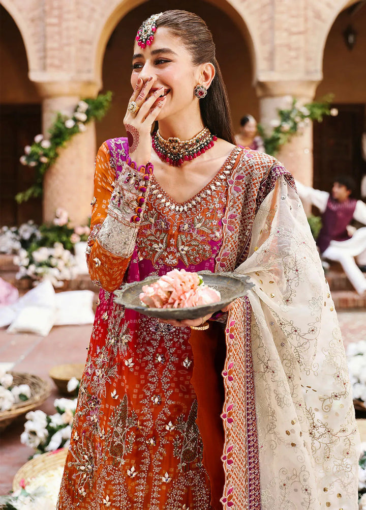 Jhoomro By Nureh Embroidered Chiffon Suit Unstitched 4 Piece NU24J NL-66 Bano - Formal Collection