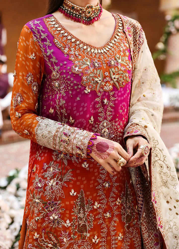 Jhoomro By Nureh Embroidered Chiffon Suit Unstitched 4 Piece NU24J NL-66 Bano - Formal Collection