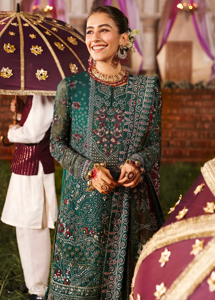 Jhoomro By Nureh Embroidered Chiffon Suit Unstitched 4 Piece NU24J NL-68 Shadmani - Formal Collection