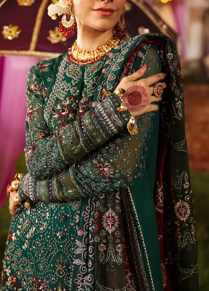 Jhoomro By Nureh Embroidered Chiffon Suit Unstitched 4 Piece NU24J NL-68 Shadmani - Formal Collection