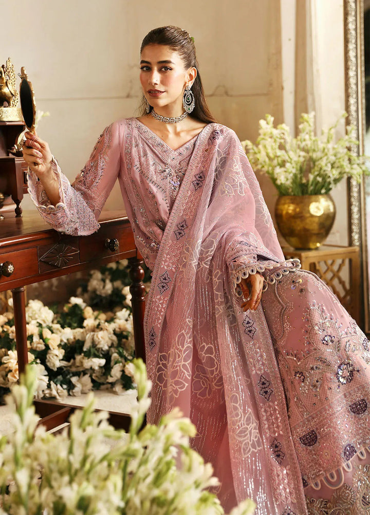 Jhoomro By Nureh Embroidered Chiffon Suit Unstitched 4 Piece NU24J NL-69 Rania - Formal Collection