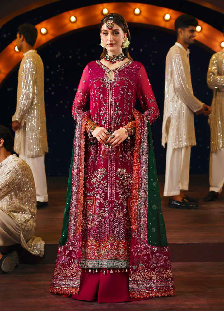 Jhoomro by Nureh Embroidered Chiffon Suits Unstitched 4 Piece NU25JF NL-82 - Formals Collection