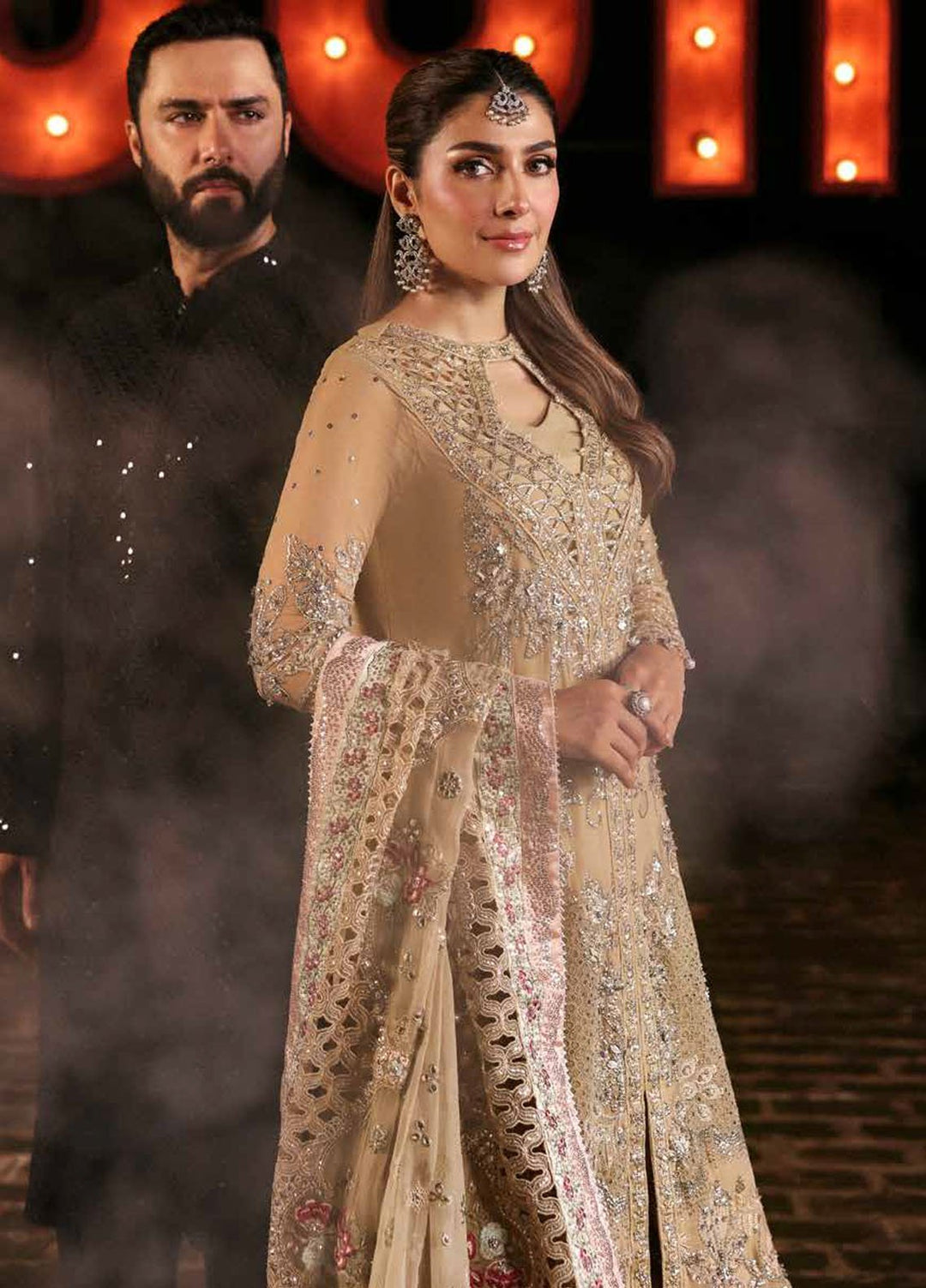 Jhoomro by Nureh Embroidered Chiffon Suits Unstitched 4 Piece NU25JF NL-85 - Formals Collection