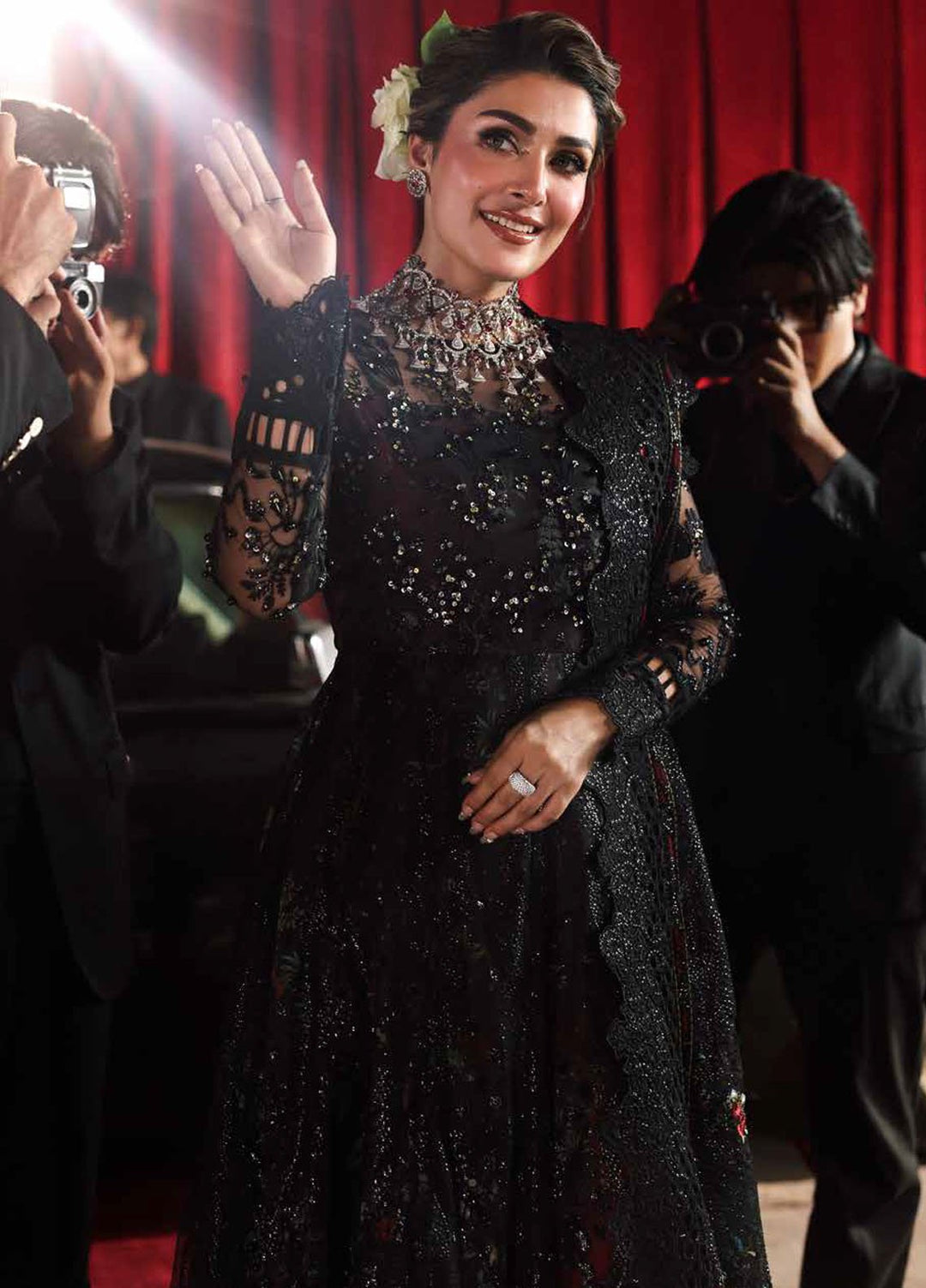 Jhoomro by Nureh Embroidered Net Suits Unstitched 4 Piece NU25JF NL-87 - Formals Collection
