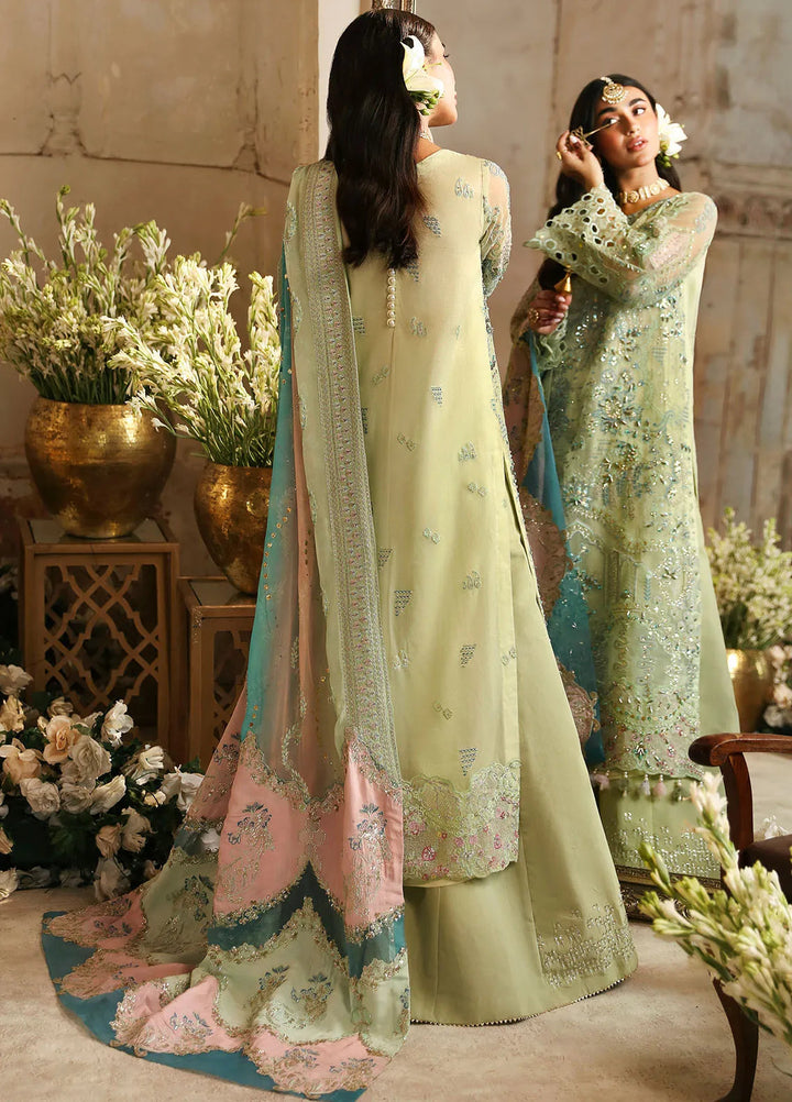 Jhoomro By Nureh Embroidered Organza Suit Unstitched 4 Piece NU24J NL-67 Mahi-roo - Formal Collection