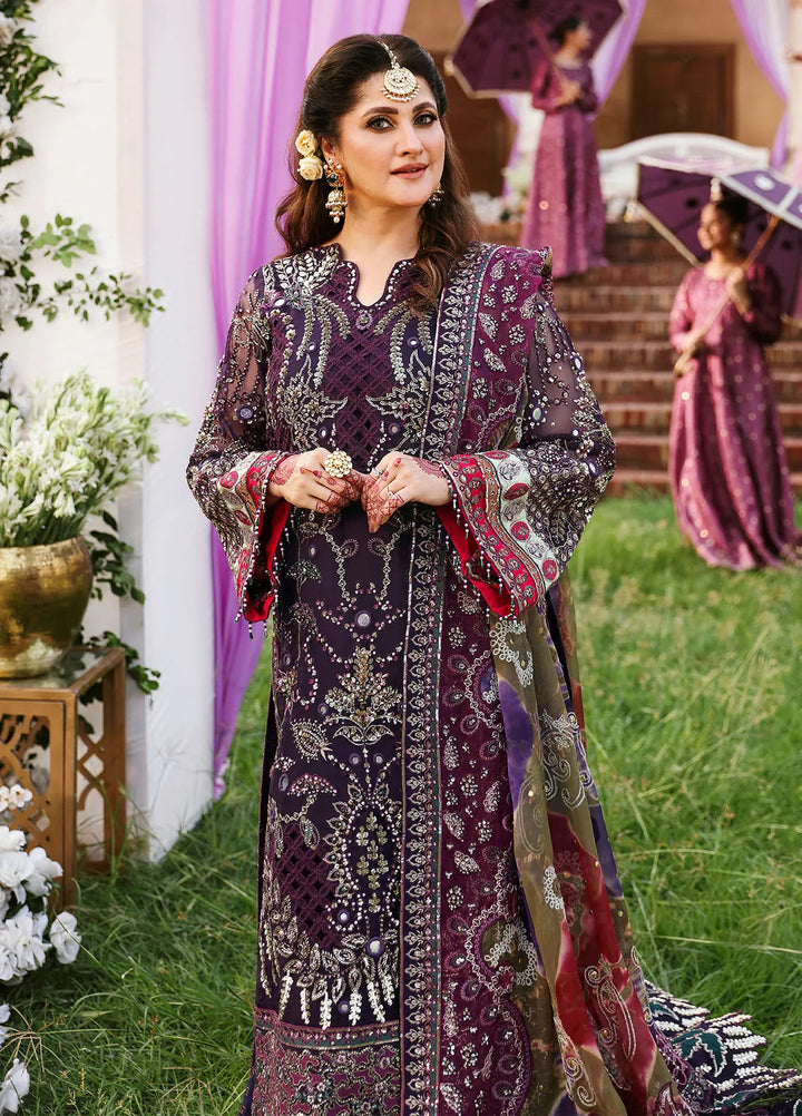 Jhoomro By Nureh Embroidered Organza Suit Unstitched 4 Piece NU24J NL-70 Jahan - Formal Collection