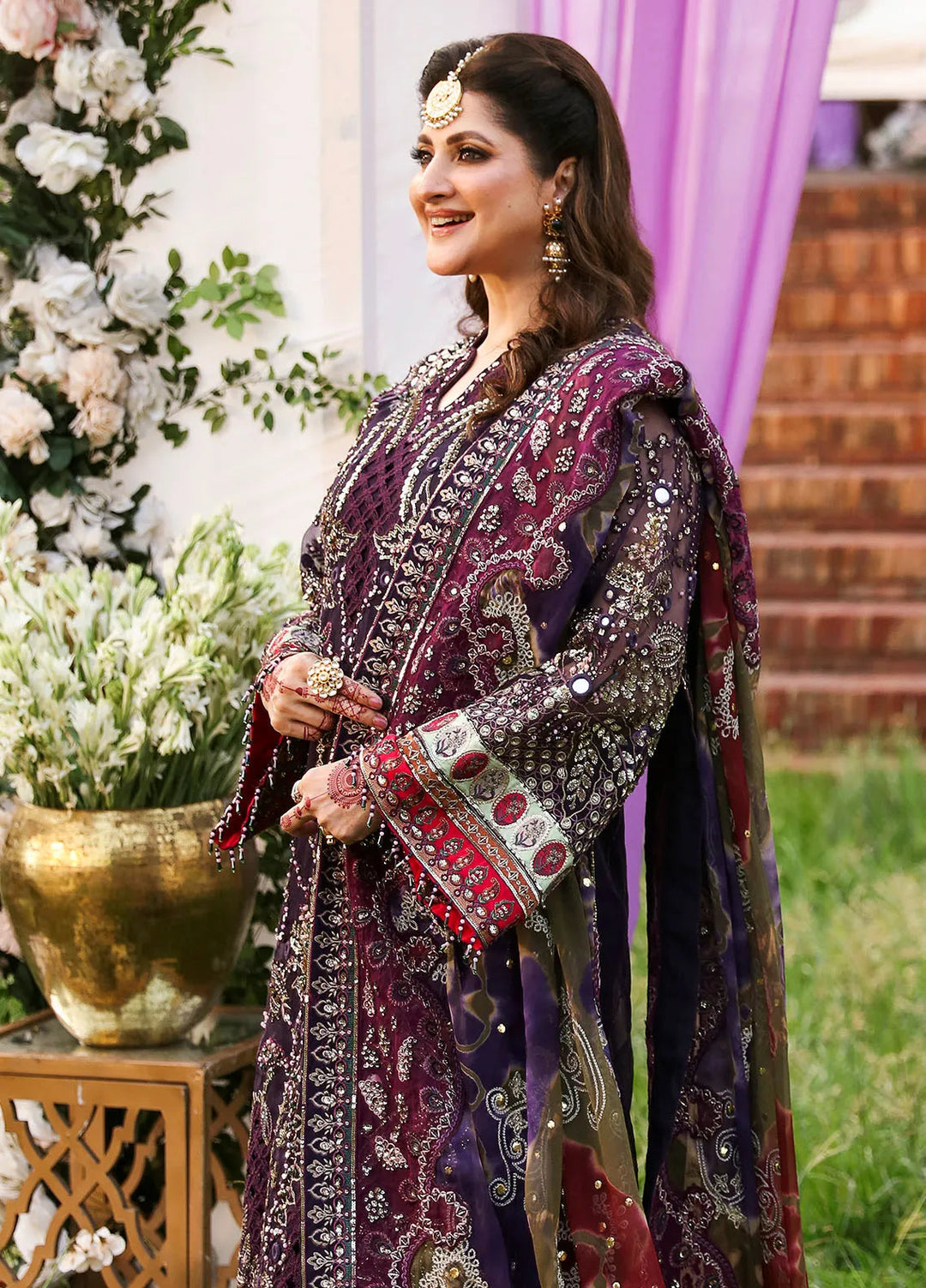 Jhoomro By Nureh Embroidered Organza Suit Unstitched 4 Piece NU24J NL-70 Jahan - Formal Collection