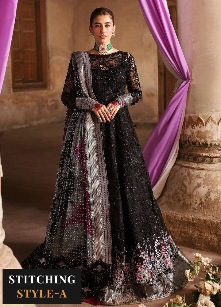 Jhoomro By Nureh Embroidered Organza Suit Unstitched 4 Piece NU24J NL-73 Maya - Formal Collection