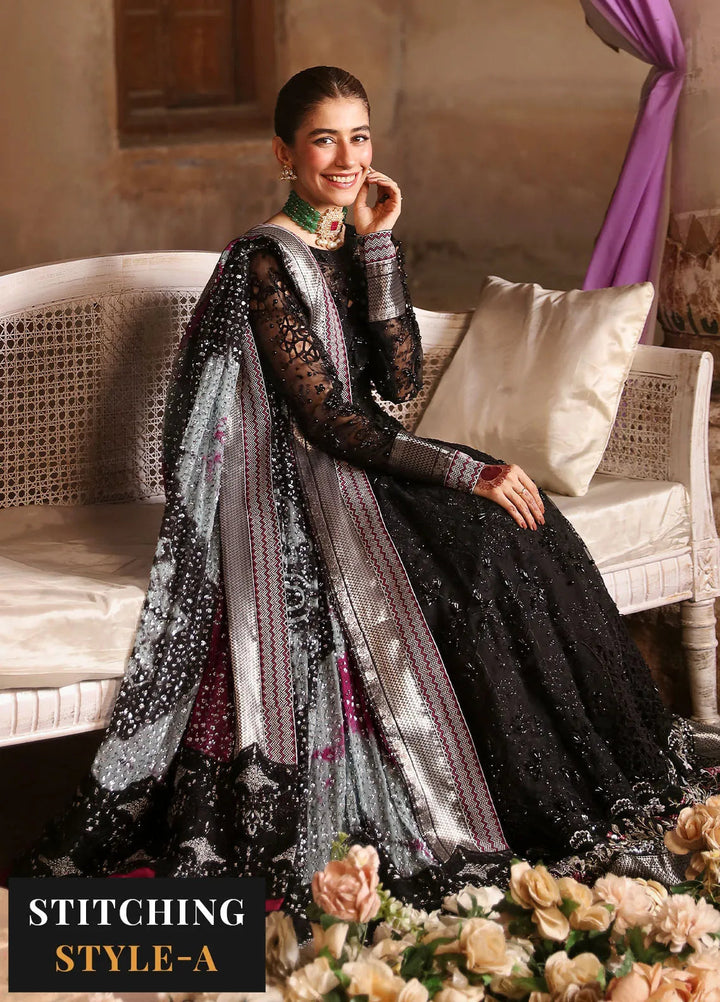 Jhoomro By Nureh Embroidered Organza Suit Unstitched 4 Piece NU24J NL-73 Maya - Formal Collection