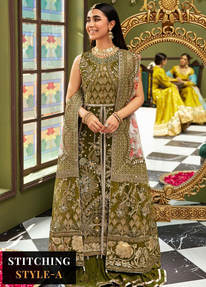 Jhoomro By Nureh Embroidered Organza Suits Unstitched 4 Piece NU23JH NL-50 Nura - Luxury Formal Collection