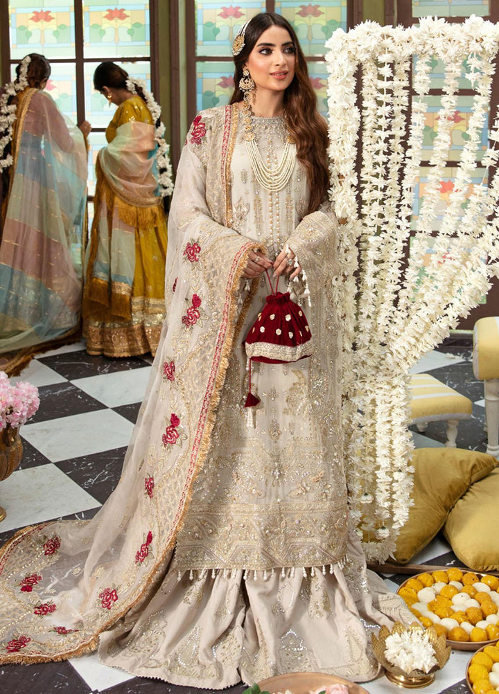 Jhoomro By Nureh Embroidered Chiffon Suits Unstitched 4 Piece NU23JH NL-51 Fasana - Luxury Formal Collection