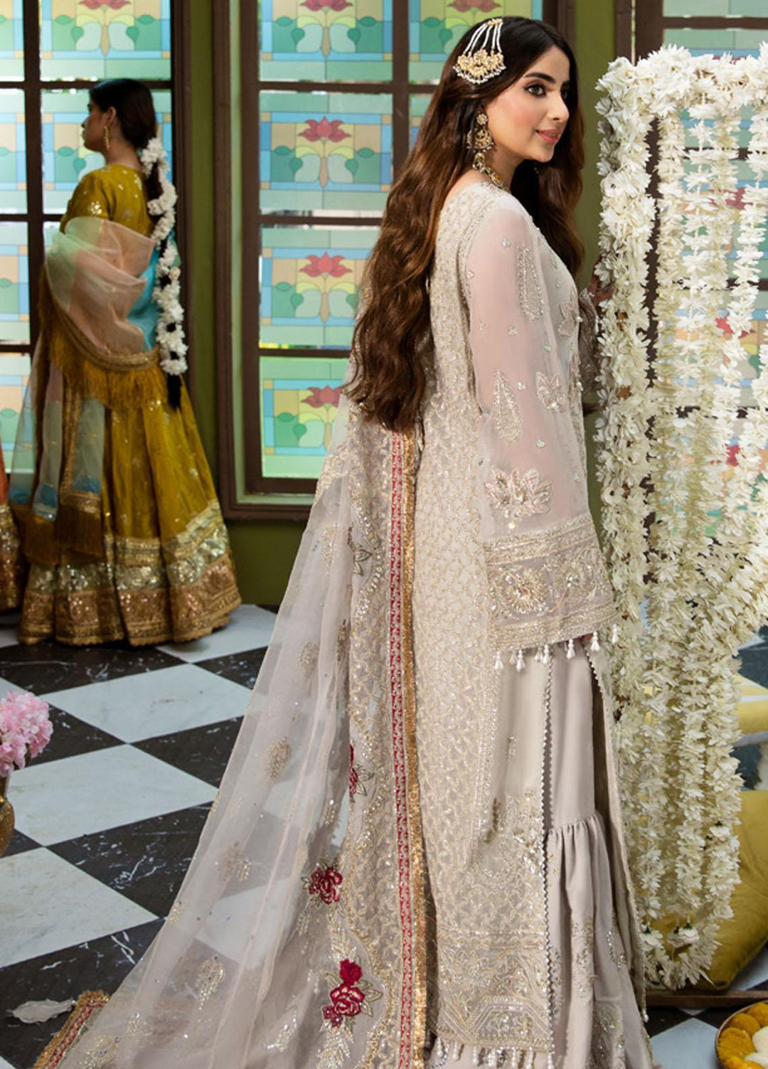 Jhoomro By Nureh Embroidered Chiffon Suits Unstitched 4 Piece NU23JH NL-51 Fasana - Luxury Formal Collection