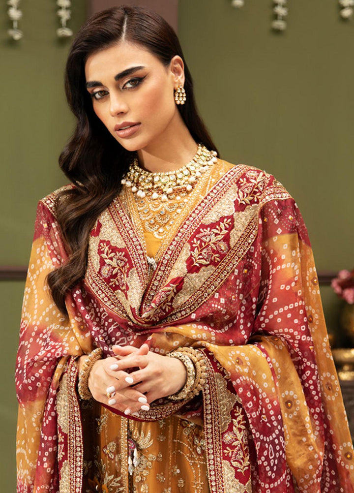 Jhoomro By Nureh Embroidered Chiffon Suits Unstitched 4 Piece NU23JH NL-52 Zawiya - Luxury Formal Collection