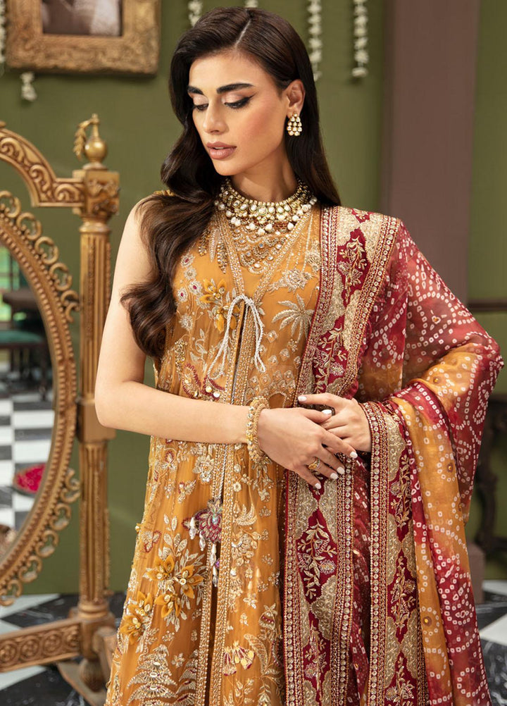 Jhoomro By Nureh Embroidered Chiffon Suits Unstitched 4 Piece NU23JH NL-52 Zawiya - Luxury Formal Collection