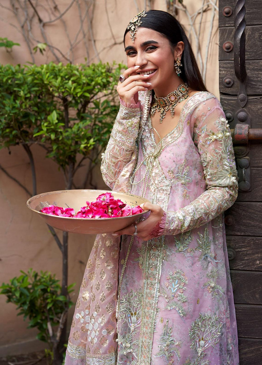 Jhoomro By Nureh Embroidered Organza Suits Unstitched 4 Piece NU23JH NL-54 Rhim Jhim - Luxury Formal Collection