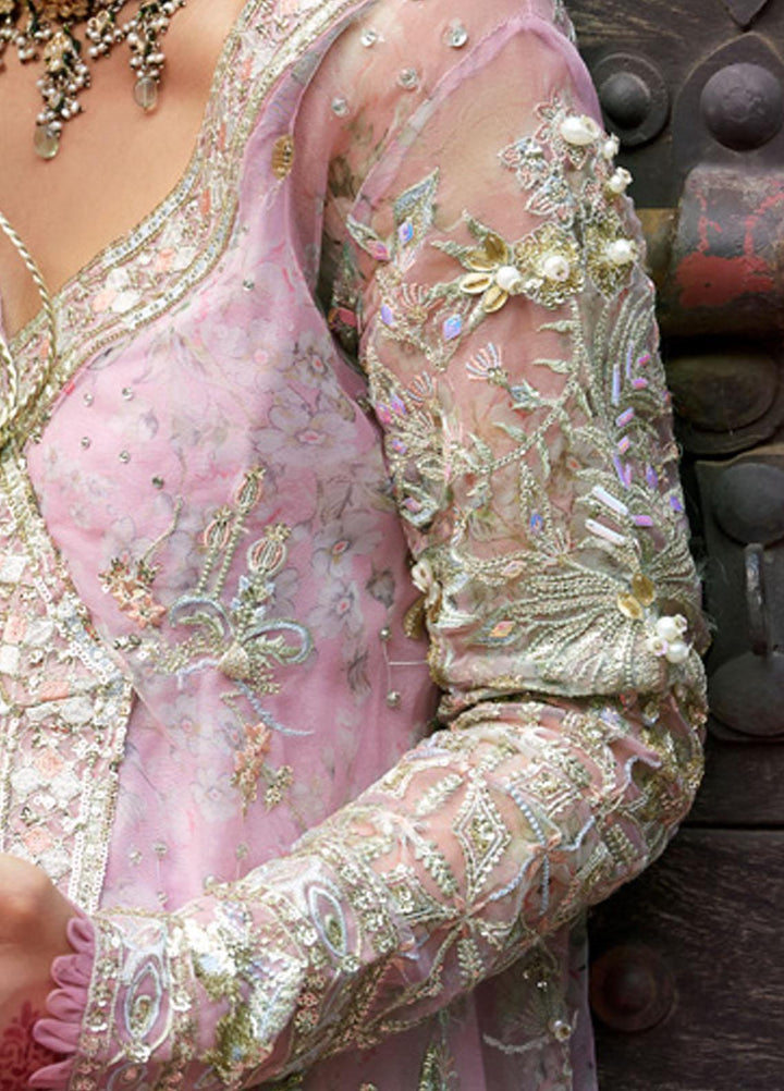 Jhoomro By Nureh Embroidered Organza Suits Unstitched 4 Piece NU23JH NL-54 Rhim Jhim - Luxury Formal Collection