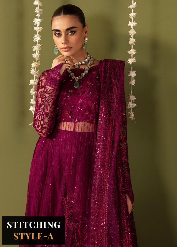 Jhoomro By Nureh Embroidered Net Suits Unstitched 4 Piece NU23JH NL-56 Anari - Luxury Formal Collection
