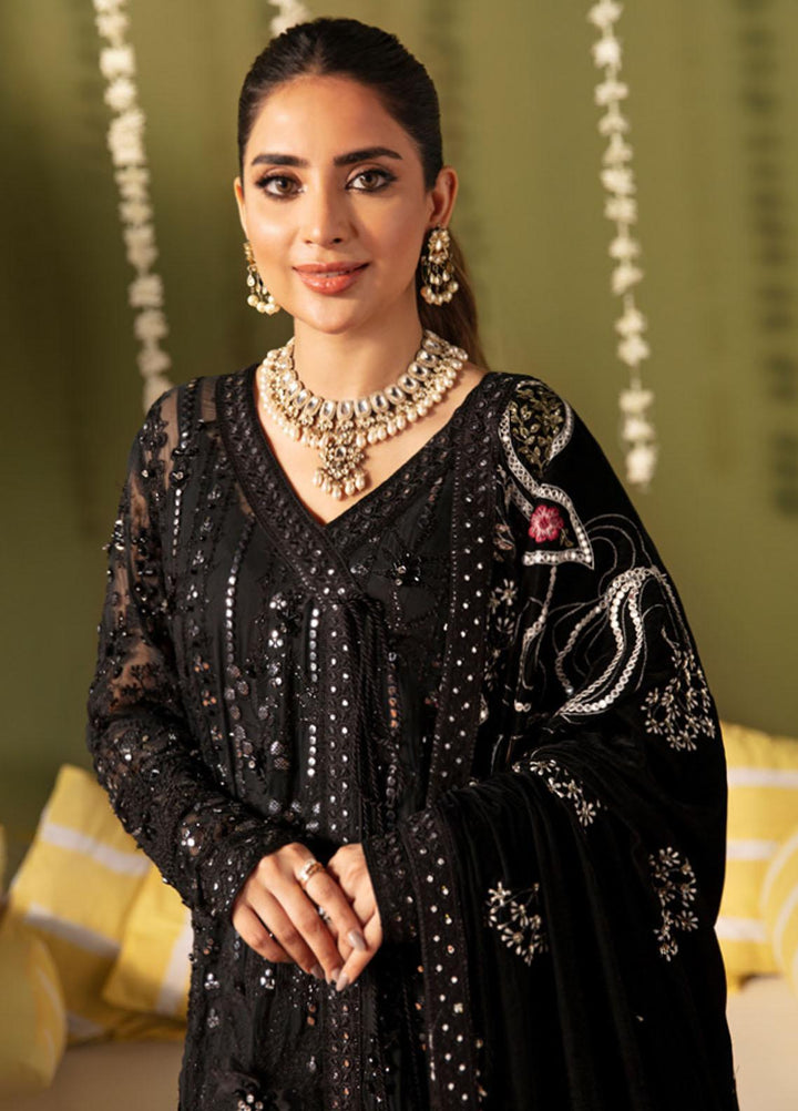 Jhoomro By Nureh Embroidered Chiffon Suits Unstitched 4 Piece NU23JH NL-57 Libas-E-Khas - Luxury Formal Collection