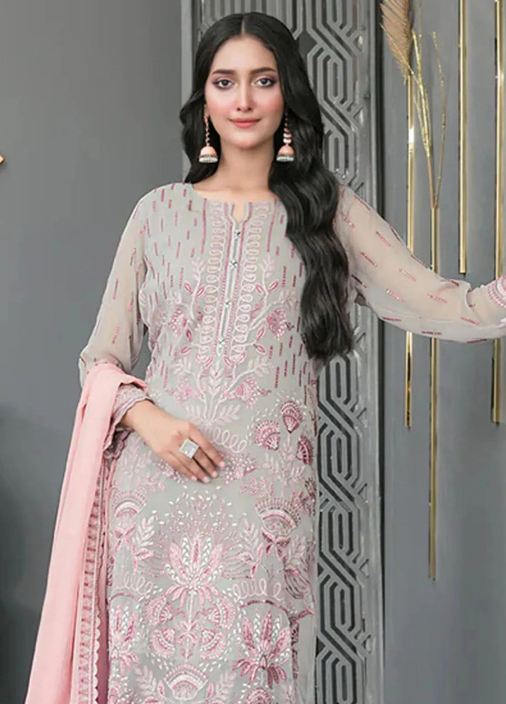 Jiah By Tawakkal Fabrics Embroidered Chiffon Suit Unstitched 3 Piece RA24J D-3748 - Festive Collection