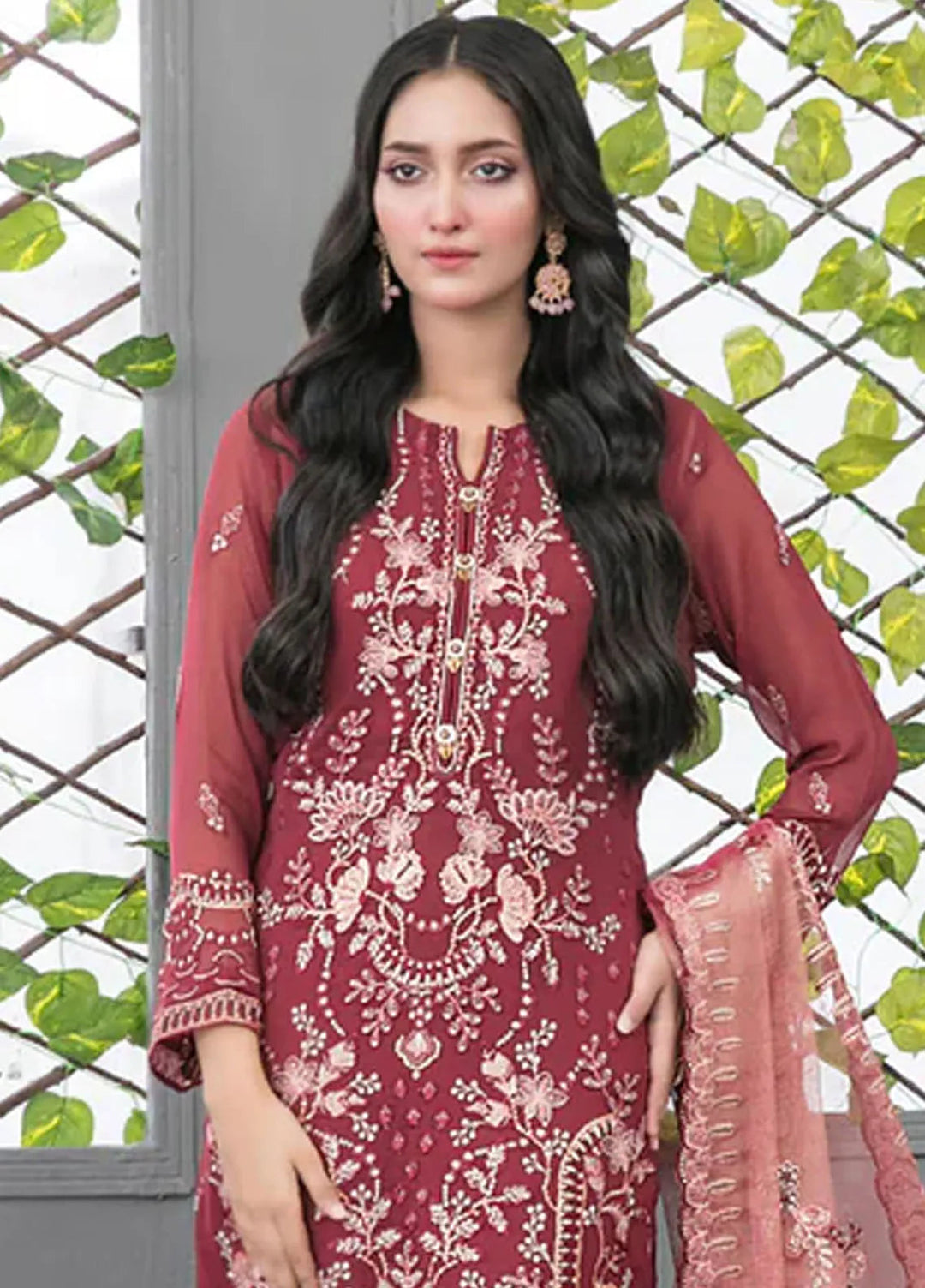 Jiah By Tawakkal Fabrics Embroidered Chiffon Suit Unstitched 3 Piece RA24J D-3749 - Festive Collection