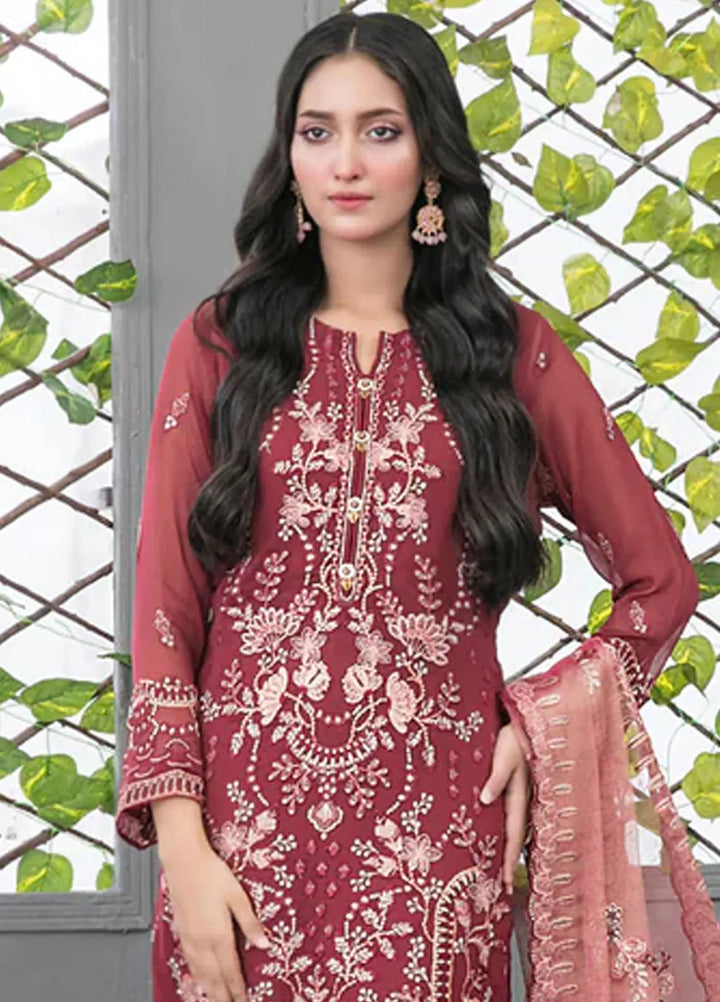 Jiah By Tawakkal Fabrics Embroidered Chiffon Suit Unstitched 3 Piece RA24J D-3749 - Festive Collection