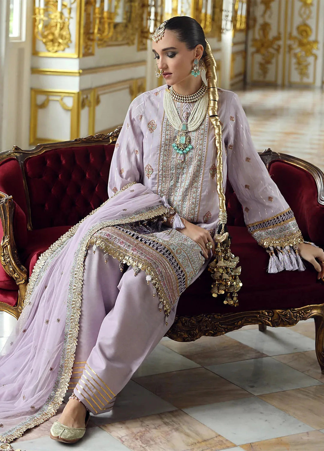 Jihaan by Salitex Embroidered Yarn Suits Unstitched 3 Piece SUNS24AJI009UT - Fesitive Collection