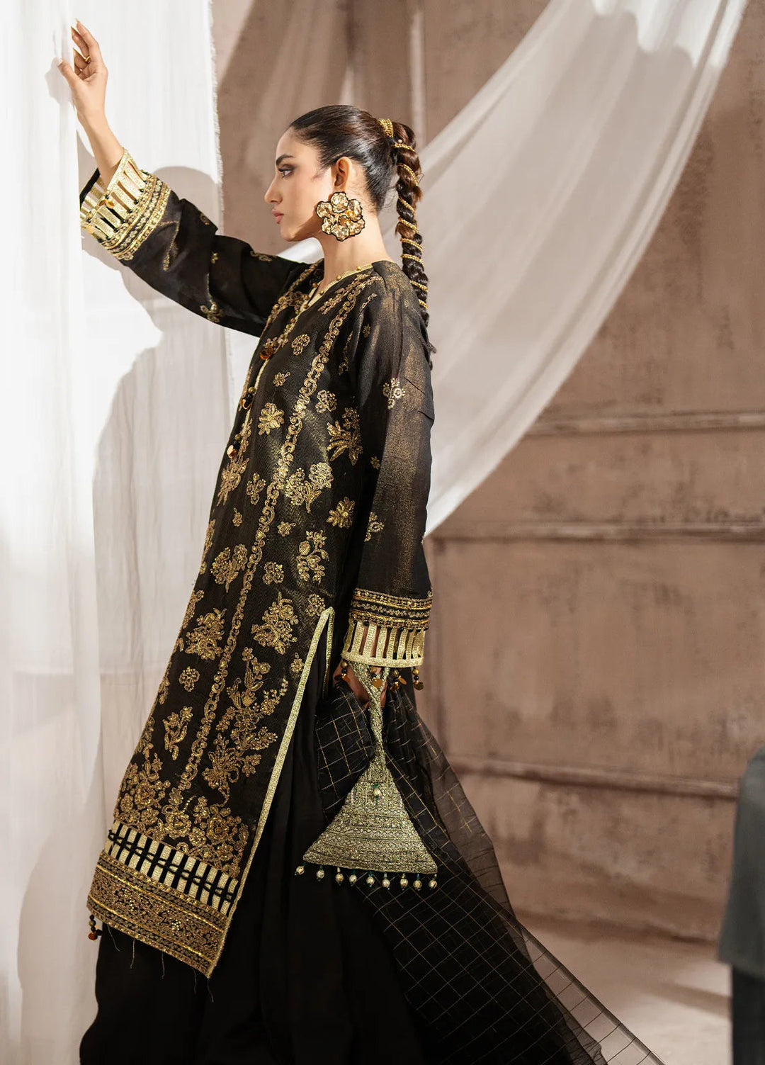 Jihan by Salitex Embroidered Cotton Net Suits Unstitched 3 Piece SUNW6JI004UT - Festive Collection