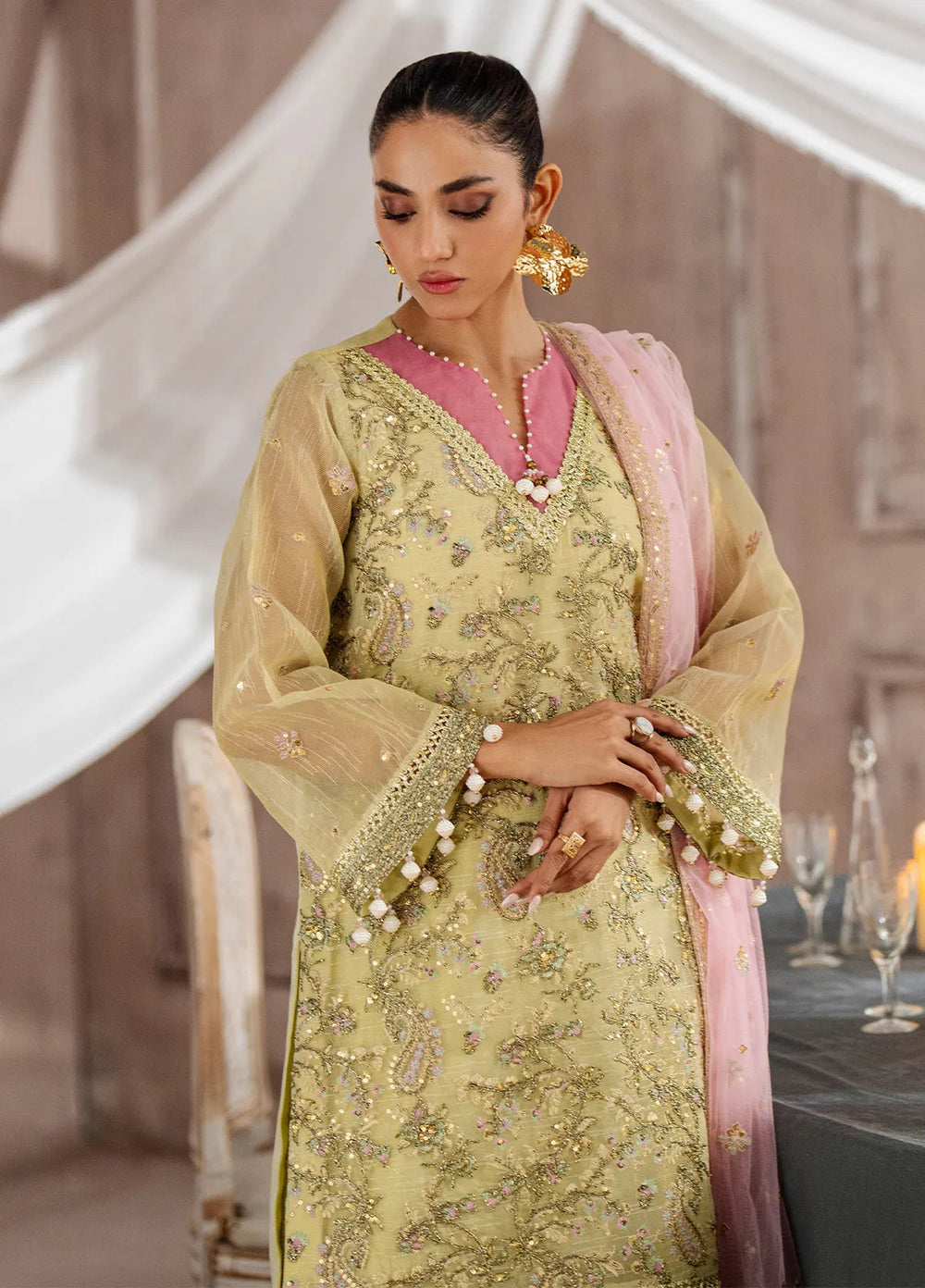 Jihan by Salitex Embroidered Cotton Net Suits Unstitched 3 Piece SUNW6JI007UT - Festive Collection