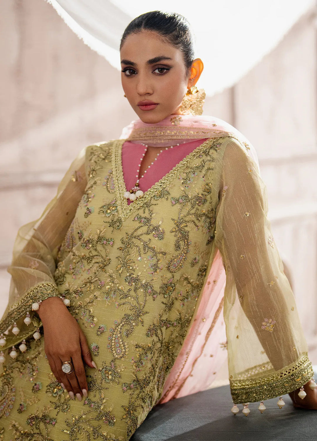 Jihan by Salitex Embroidered Cotton Net Suits Unstitched 3 Piece SUNW6JI007UT - Festive Collection