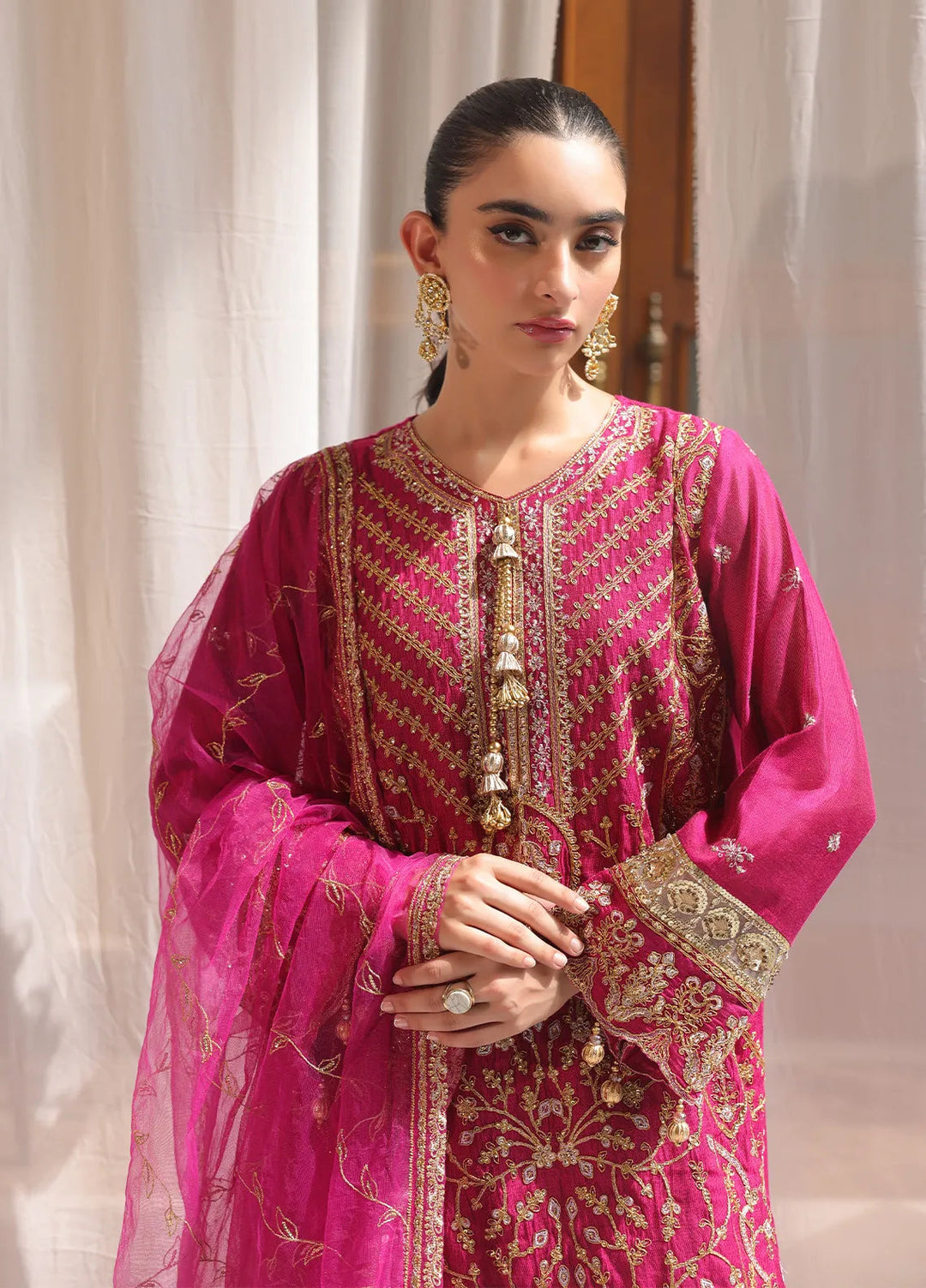 Jihan By Salitex Embroidered Yarn Dyed Suit Unstitched 3 Piece SUNS24AJI020UT - Festive Collection