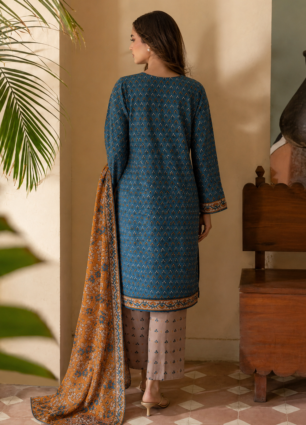 Daily Wear by HZ Textiles Unstitched Embroidered Lawn 3 Piece Suit PDW - 3314 Casual Collection
