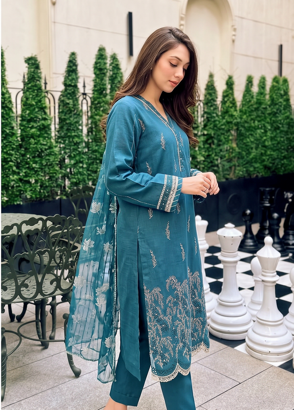 Dynasty by HZ Textiles Unstitched Embroidered Lawn 3 Piece Suit DEC - 06 Summer Collection