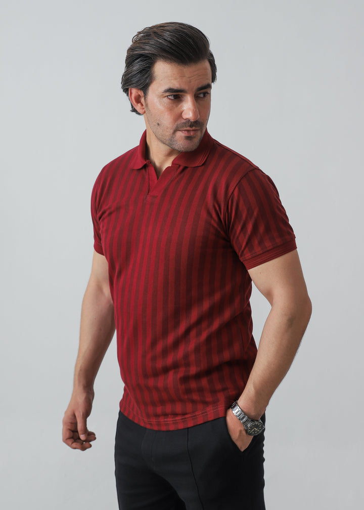 Zenetti Mens RTW Solids Cotton Polo Maroon WZ-004 - Casual Collection