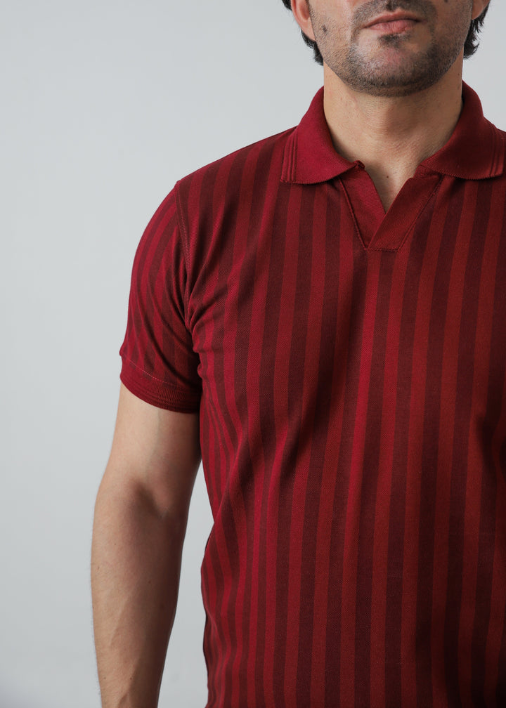 Zenetti Mens RTW Solids Cotton Polo Maroon WZ-004 - Casual Collection