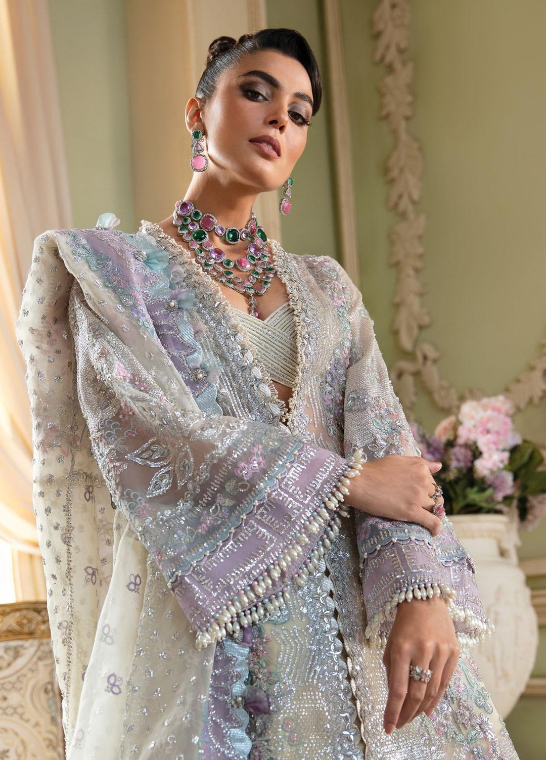 Joie De Vivre By Republic WomensWear Embroidered  Suits Unstitched 3 Piece RW23JD D-4 - Wedding Collection